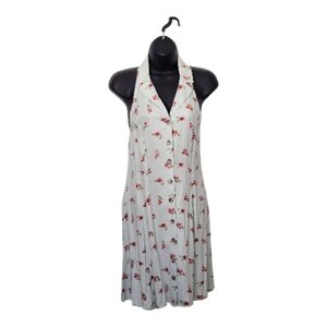 Forever 21 Light Blue Floral Halter Dress